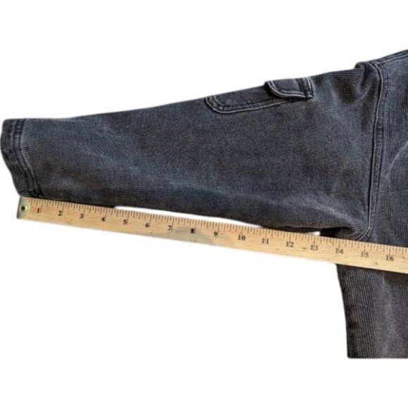 Gap Denim black acid wash collared denim jacket size L - Picture 4 of 6